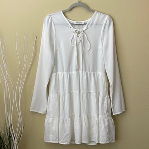 ✨SOLD✨Wet Seal Sheer White Long Sleeve Dress